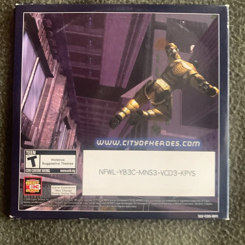 NCSOFT City of Hero’s PC CD ROM online game. 2 discs.
